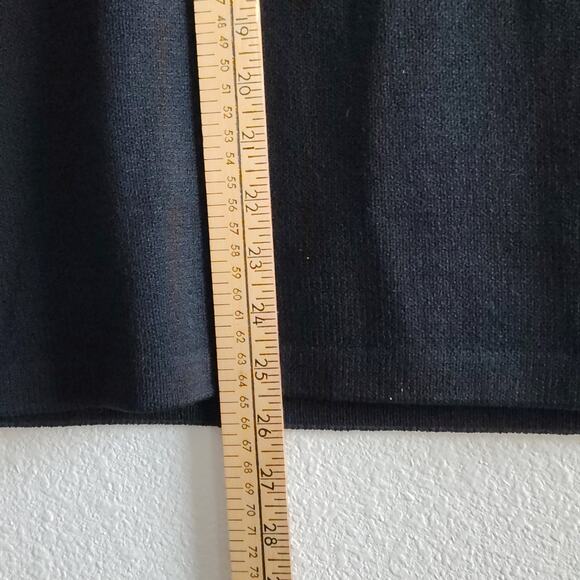 St John Basics Women 14 Black Santana Knit Pencil Skirt Stretch Classy Old Money - Picture 5 of 6